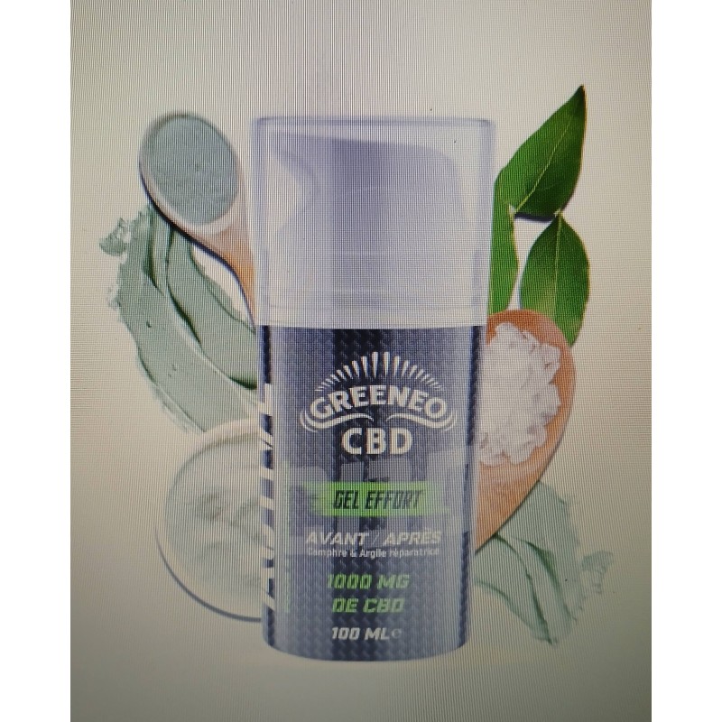 Gel CBD 1000mg Effort _ Avant & Après Sport _ Récupération Intense