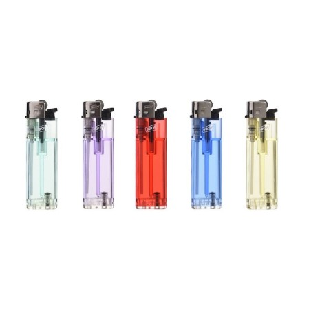 Briquet à pierre Prof transparent rechargeable à 1€ _ Calitop