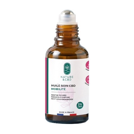 Huile de Soin Mobilité 30ml CBD 3% par Nature & CBD _ Calitop