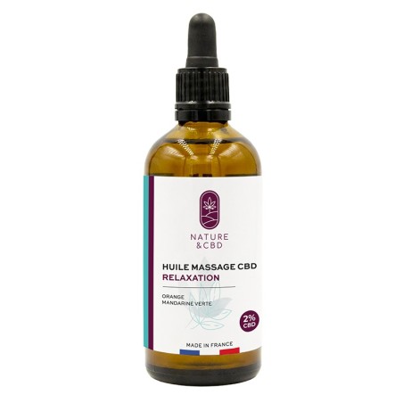 Huile de Massage Relaxation CBD par Nature & CBD _ Calitop