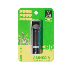 Recharge pour vapoteuse puff goût Amnésia taux de CBD 5%