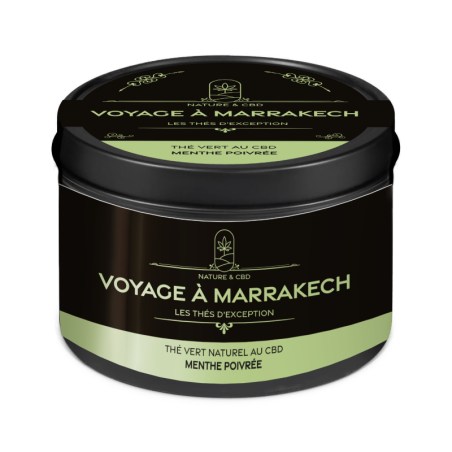 Thé vert au CBD voyage à Marrakech Menthe poivrée 30g