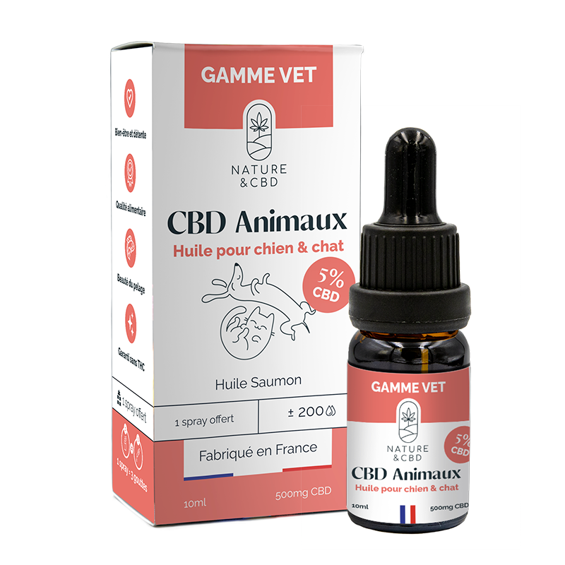 Huile CBD Animaux 5% - chien & chat