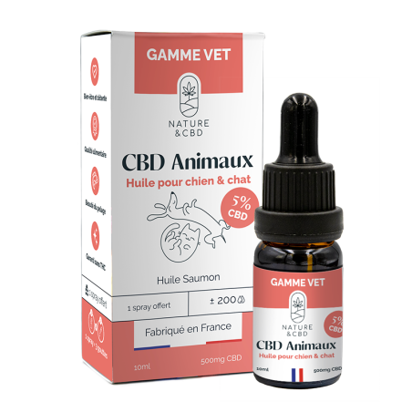 Huile CBD Animaux 5% - chien & chat