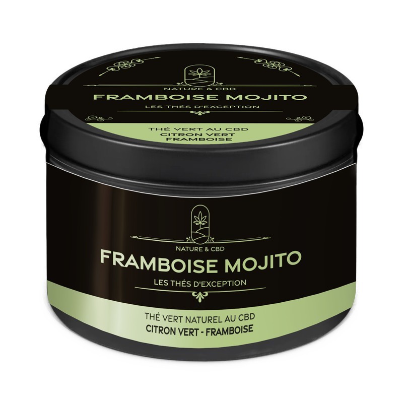 Thé Vert CBD Framboise Mojito _ Saveur Framboise Citron Vert _ calitop