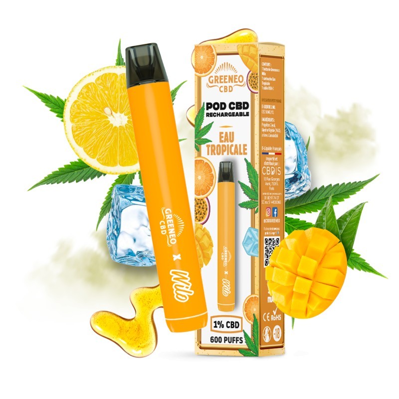 Kit CBD Rechargeable Greeneo Saveur Mangue Fraîche _ Calitop