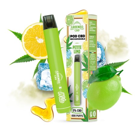 Kit CBD 1% Rechargeable Greeneo Saveur Limonade _ Calitop